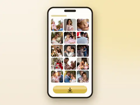 Online-Galerie mit euren Bildern auf dem Handy, bereit zum Download